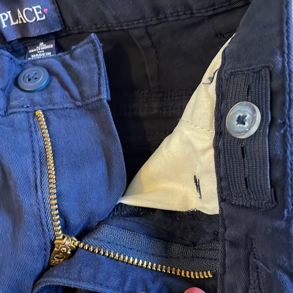 NWOT Two Pair 8 Slim Childrens Place Bootcut Uniform Chinos in Navy - Picture 3 of 6